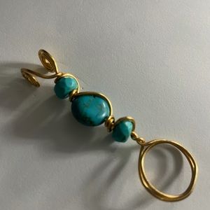 Handmade Turquoise Smoke Ring By PR Artisan